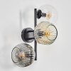 Ripoll globe light, wall light Amber, clear, Smoke-coloured, 3-light sources