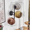 Ripoll globe light, wall light gold, coppery, Smoke-coloured, 3-light sources