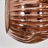 Ripoll globe light, wall light gold, coppery, Smoke-coloured, 3-light sources