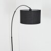 Bassagoda floor lamp, Arch lamps black, 1-light source, Fabric shade