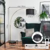 Soungou floor lamp, Arch lamps brass, black, 1-light source, Fabric lampshade