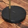Soungou floor lamp, Arch lamps brass, black, 1-light source, Fabric lampshade