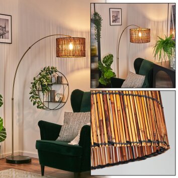 Cando floor lamp, Arch lamps brass, black, 1-light source