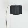 Soungou floor lamp, Arch lamps chrome, black, 1-light source, Fabric shade