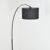 Bassagoda floor lamp, Arch lamps black, 1-light source, Fabric shade