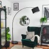 Bassagoda floor lamp, Arch lamps black, 1-light source, Fabric shade