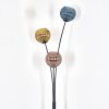 Koyoto globe light, floor lamp blue, gold, coppery, 3-light sources