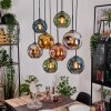 Ripoll hanging light, globe light, pendant light Ecru, black, 8-light sources