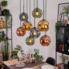 Ripoll hanging light, globe light, pendant light Ecru, black, 8-light sources