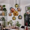 Ripoll hanging light, globe light, pendant light Ecru, black, 8-light sources