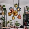 Ripoll hanging light, globe light, pendant light Ecru, black, 8-light sources