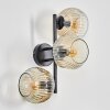 Ripoll globe light, wall light Amber, clear, 3-light sources