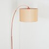 Soungou floor lamp, Arch lamps copper, black, 1-light source, Fabric shade