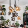 Ripoll hanging light, globe light, pendant light Ecru, black, 8-light sources