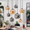 Ripoll hanging light, globe light, pendant light Ecru, black, 8-light sources