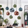 Ripoll hanging light, globe light, pendant light Ecru, black, 8-light sources