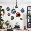 Ripoll hanging light, globe light, pendant light Ecru, black, 8-light sources