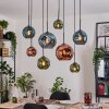 Ripoll hanging light, globe light, pendant light Ecru, black, 8-light sources