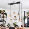 Gastor hanging light, globe light, pendant light Amber, clear, 6-light sources