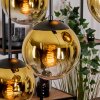 Gastor hanging light, globe light, pendant light gold, clear, 6-light sources