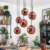 Gastor hanging light, globe light, pendant light coppery, 6-light sources