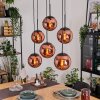 Gastor hanging light, globe light, pendant light coppery, 6-light sources