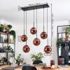 Gastor hanging light, globe light, pendant light coppery, 6-light sources