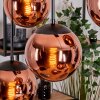 Gastor hanging light, globe light, pendant light coppery, 6-light sources