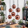 Gastor hanging light, globe light, pendant light coppery, 6-light sources