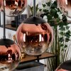 Gastor hanging light, globe light, pendant light clear, coppery, 6-light sources