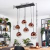 Gastor hanging light, globe light, pendant light clear, coppery, 6-light sources
