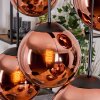 Gastor hanging light, globe light, pendant light coppery, 6-light sources