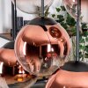 Gastor hanging light, globe light, pendant light clear, coppery, 6-light sources