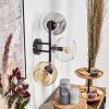 Koyoto globe light, wall light Amber, clear, Smoke-coloured, 3-light sources