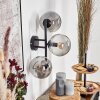 Gastor globe light, wall light Smoke-coloured, 3-light sources
