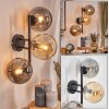 Gastor globe light, wall light Amber, Smoke-coloured, 3-light sources