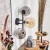 Gastor globe light, wall light Amber, Smoke-coloured, 3-light sources