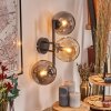 Gastor globe light, wall light Amber, Smoke-coloured, 3-light sources