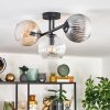 Gastor ceiling light, globe light Amber, clear, Smoke-coloured, 3-light sources