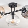 Gastor ceiling light, globe light Amber, clear, Smoke-coloured, 3-light sources