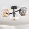 Gastor ceiling light, globe light Amber, clear, Smoke-coloured, 3-light sources