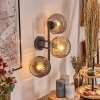 Ripoll globe light, wall light Amber, clear, Smoke-coloured, 3-light sources