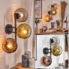 Ripoll globe light, wall light gold, clear, coppery, Smoke-coloured, 3-light sources