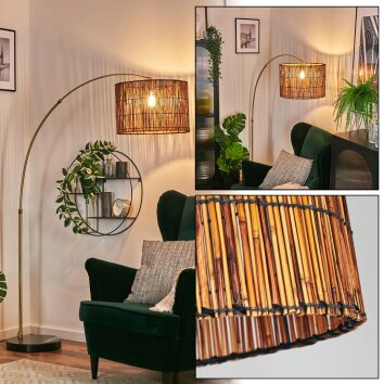 Cando floor lamp, Arch lamps brass, black, 1-light source