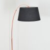 Bassagoda floor lamp, Arch lamps copper, black, 1-light source, Fabric shade