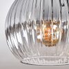 Koyoto ceiling light, globe light Amber, clear, Smoke-coloured, 3-light sources