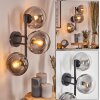 Gastor globe light, wall light clear, Smoke-coloured, 3-light sources