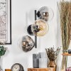 Gastor globe light, wall light Amber, clear, Smoke-coloured, 3-light sources