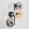 Gastor globe light, wall light Amber, clear, Smoke-coloured, 3-light sources