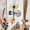Gastor globe light, wall light Amber, Smoke-coloured, 3-light sources